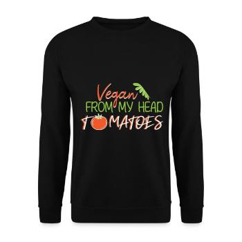 Vegan Vegan Meat Renonce au régime végétalien - Sweat-shirt Unisexe - noir - Devant - Alina (178cm) & Michal (187cm)