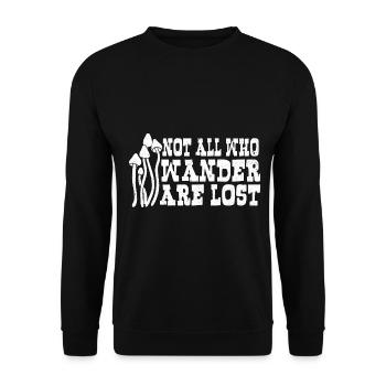 Mushrooms mushroom picker Mushroom picker - Unisex Sweatshirt - black - Front - Alina (178cm) & Michal (187cm)