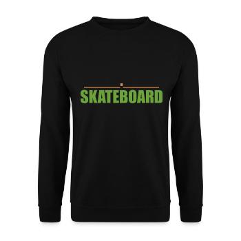 Skater Skateboarder Retro Skateboard Gift - Unisex Sweatshirt - black - Front - Alina (178cm) & Michal (187cm)