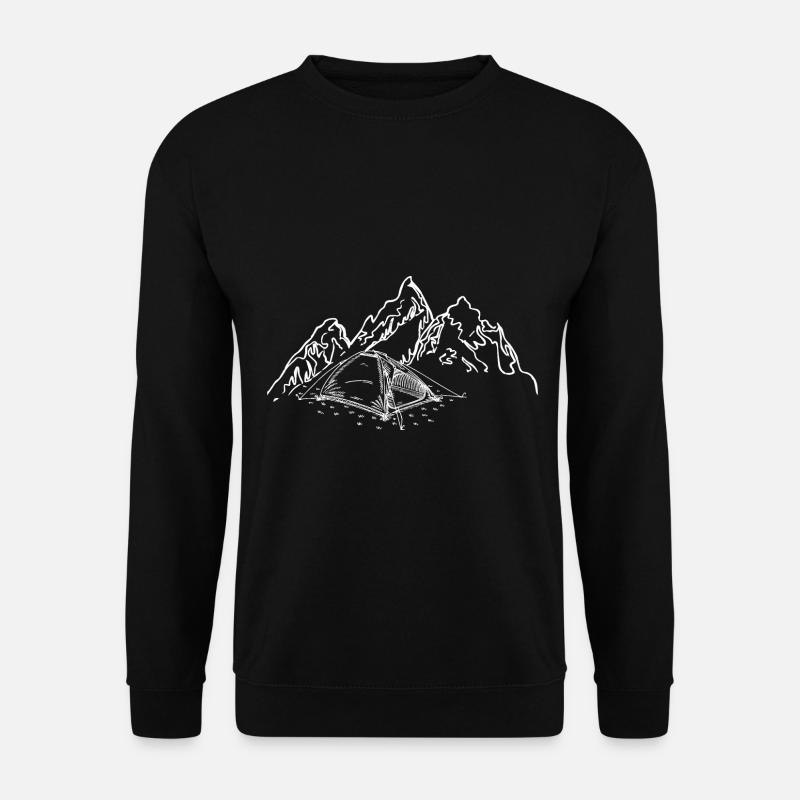 Berg - Campingzelt - (3) - Unisex Pullover - Schwarz