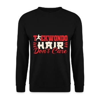 TKD Korean Martial Arts Tae Kwon - Unisex Pullover - Schwarz - Vorne - Alina (178cm) & Michal (187cm)