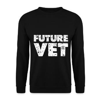 Future Veterinarian Veterinarian Tierliebha - Unisex Sweatshirt - black - Front - Alina (178cm) & Michal (187cm)