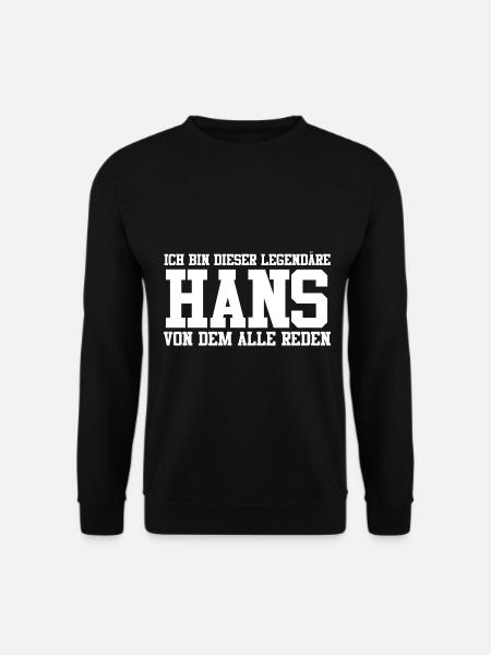 Hans Name Design - Unisex Pullover - Schwarz