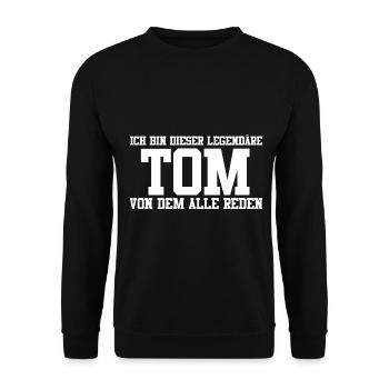 Tom Name Design - Unisex Pullover - Schwarz - Vorne - Alina (178cm) & Michal (187cm)