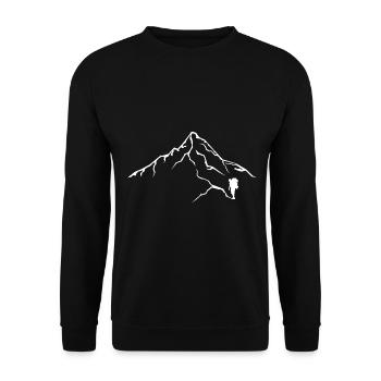 Berg - Wandern - (15) - Unisex Pullover - Schwarz - Vorne - Alina (178cm) & Michal (187cm)