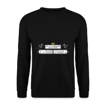 Col de la Madeleine - Unisex Sweatshirt - black - Front - Alina (178cm) & Michal (187cm)