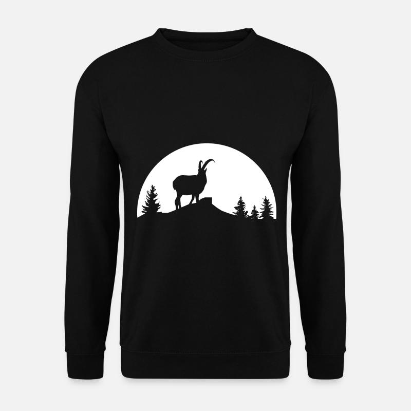 Soleil - Chèvre - (1) - Sweat-shirt Unisexe - noir