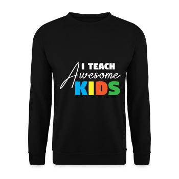 Lehrer Lehrerin Grundschullehrer Schule Lehramt - Unisex Pullover - Schwarz - Vorne - Alina (178cm) & Michal (187cm)