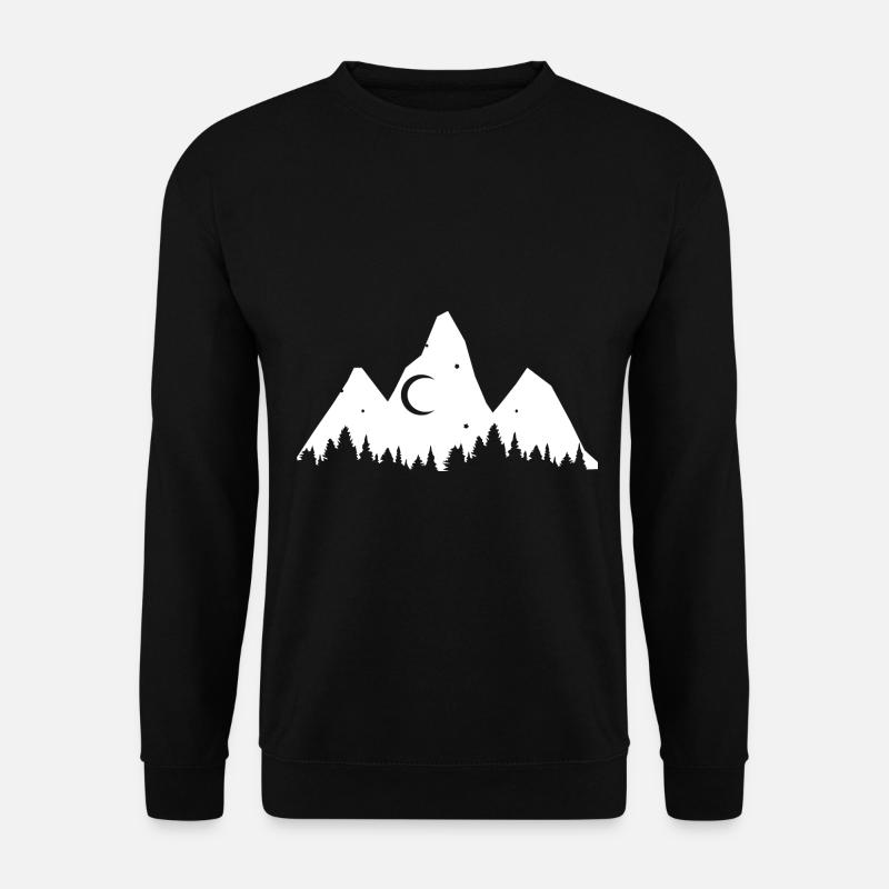 Tree - Mountain - (3) - Unisex Sweatshirt - black