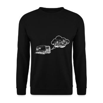 Montagne - Caravane - (6) - Sweat-shirt Unisexe - noir - Devant - Alina (178cm) & Michal (187cm)