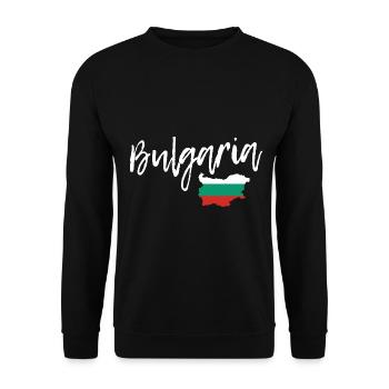 Bulgaria Travel Gift Idea - Unisex Sweatshirt - black - Front - Alina (178cm) & Michal (187cm)