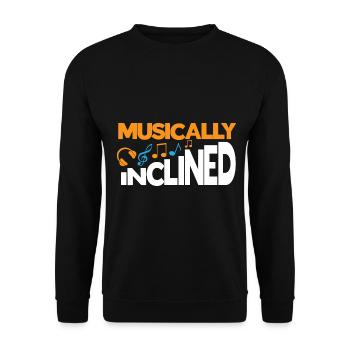 Musiker Musik Rhythmus Notenschlüssel - Unisex Pullover - Schwarz - Vorne - Alina (178cm) & Michal (187cm)