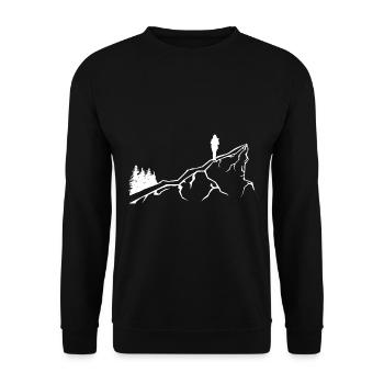 Montagne - Randonnée - (22) - Sweat-shirt Unisexe - noir - Devant - Alina (178cm) & Michal (187cm)
