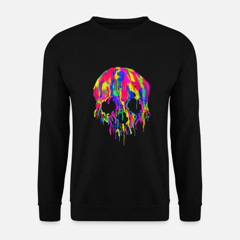Skull Hipster Watercolors Modern Skull - Unisex Sweatshirt - black