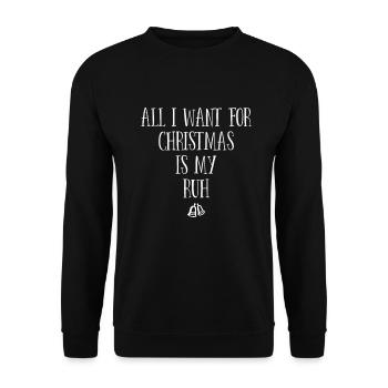 NOËL MA RUH NOËL DISCOURS DISCOURS DE NOËL - Sweat-shirt Unisexe - noir - Devant - Alina (178cm) & Michal (187cm)