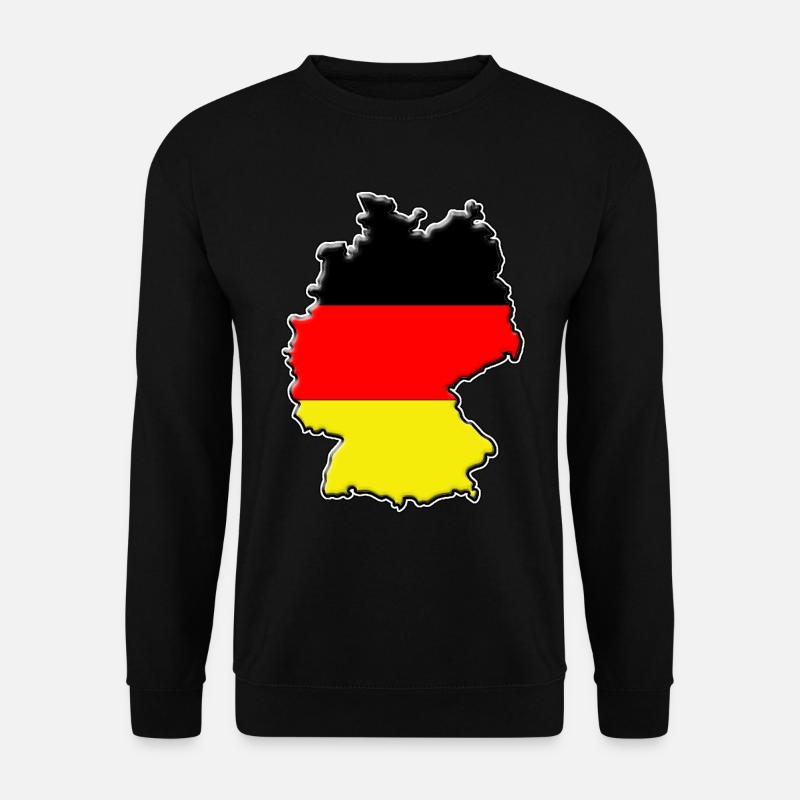 Germany flag map - Unisex Sweatshirt - black