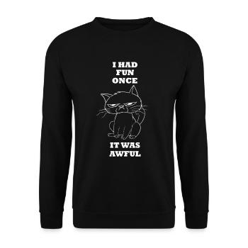 Grumpy Cat - Meme Funny Cat - Unisex Sweatshirt - black - Front - Alina (178cm) & Michal (187cm)