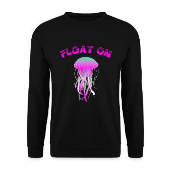 Float On Jellyfish Medusa Meduse Nettle Jellyfish Sea - Unisex Sweatshirt - black - Front - Alina (178cm) & Michal (187cm)
