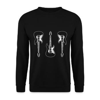 Guitare - Guitare Guitariste Guitare Guitare électrique eGita - Sweat-shirt Unisexe - noir - Devant - Alina (178cm) & Michal (187cm)