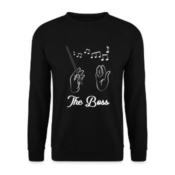Conductor - The Boss - Unisex Sweatshirt - black - Front - Alina (178cm) & Michal (187cm)