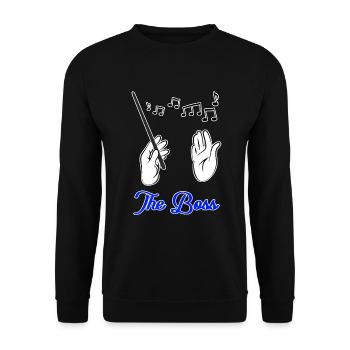 Conductor - The Boss - Unisex Sweatshirt - black - Front - Alina (178cm) & Michal (187cm)