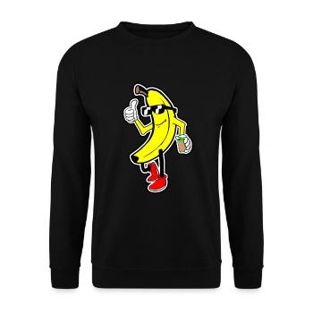 Banana banana - Unisex Sweatshirt - black - Front - Alina (178cm) & Michal (187cm)
