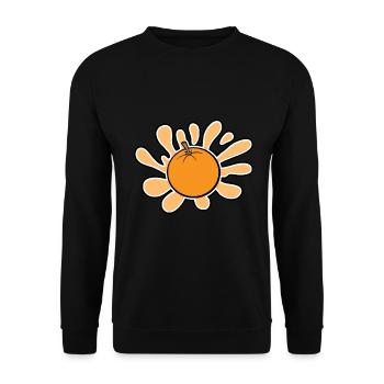 Orange - Unisex Pullover - Schwarz - Vorne - Alina (178cm) & Michal (187cm)