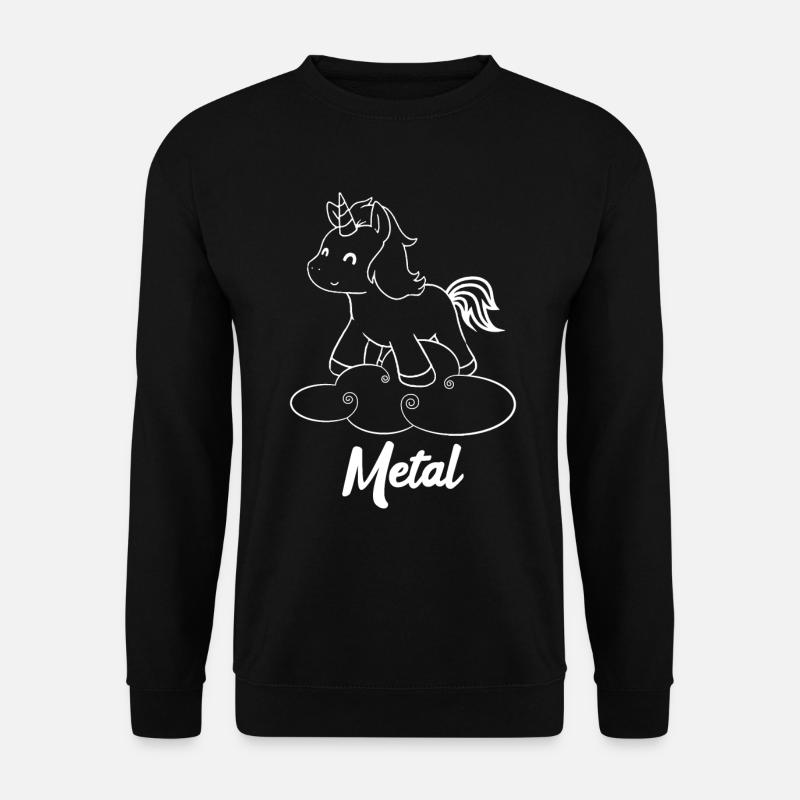 Metal Einhorn - Einhorn - Metal - Musik - Unisex Pullover - Schwarz
