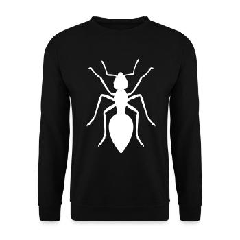 Ameise - Design mit Ameisen - Unisex Pullover - Schwarz - Vorne - Alina (178cm) & Michal (187cm)