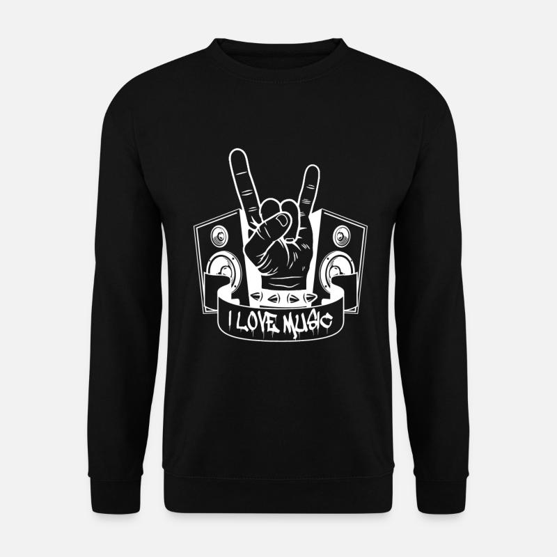 Love Music - Rock - Heavy Metal - Unisex Pullover - Schwarz