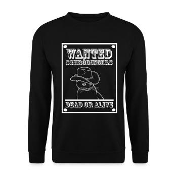 Schrödinger’s Cat - Chat de Schrödinger Wanted - Sweat-shirt Unisexe - noir - Devant - Alina (178cm) & Michal (187cm)