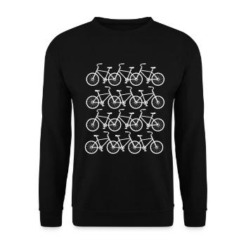 Vélo - Vélos Noir Blanc - Sweat-shirt Unisexe - noir - Devant - Alina (178cm) & Michal (187cm)