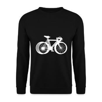 Bicycle Road Bike Black White Style - Unisex Sweatshirt - black - Front - Alina (178cm) & Michal (187cm)