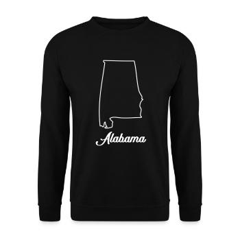 Carte de l'Alabama - Sweat-shirt Unisexe - noir - Devant - Alina (178cm) & Michal (187cm)