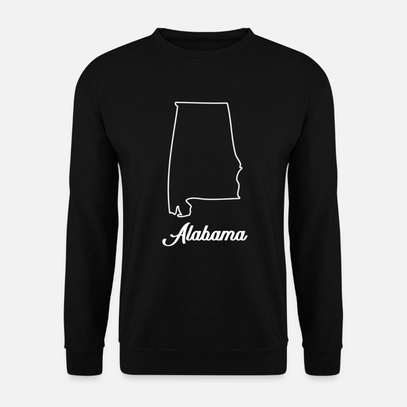 Alabama Landkarte - Unisex Pullover - Schwarz