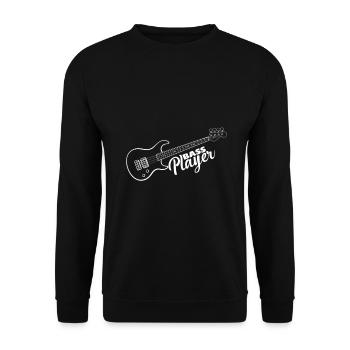 Bass Player - Play some Guitar - Play some Bass - Unisex Pullover - Schwarz - Vorne - Alina (178cm) & Michal (187cm)