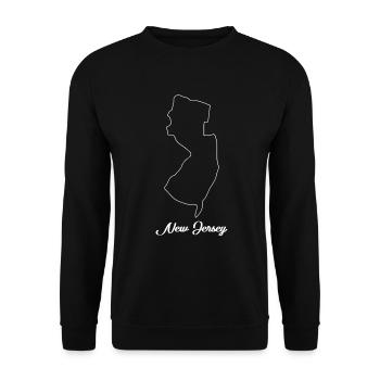 New Jersey Landkarte - Unisex Pullover - Schwarz - Vorne - Alina (178cm) & Michal (187cm)