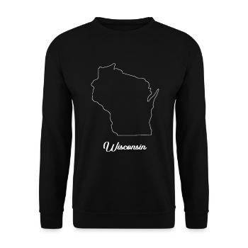 Carte du Wisconsin - Sweat-shirt Unisexe - noir - Devant - Alina (178cm) & Michal (187cm)