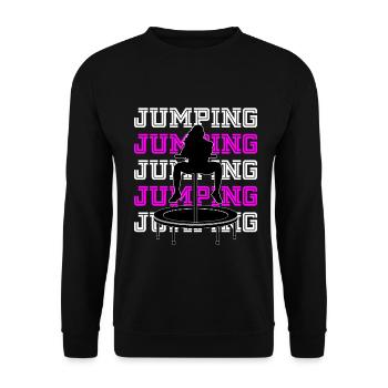 Jumping trampoline Fitness Sport à la mode - Sweat-shirt Unisexe - noir - Devant - Alina (178cm) & Michal (187cm)