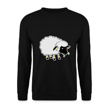 Schwarzes Schaf - Unisex Pullover - Schwarz - Vorne - Alina (178cm) & Michal (187cm)