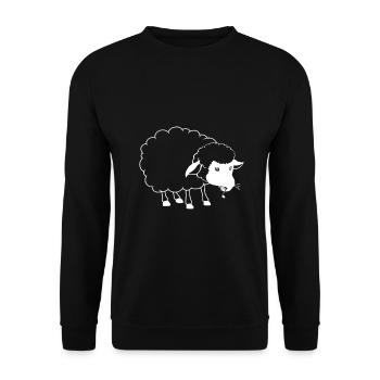 Schwarzes Schaf - Unisex Pullover - Schwarz - Vorne - Alina (178cm) & Michal (187cm)