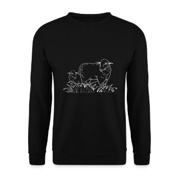 Troupeau de moutons - Sweat-shirt Unisexe - noir - Devant - Alina (178cm) & Michal (187cm)