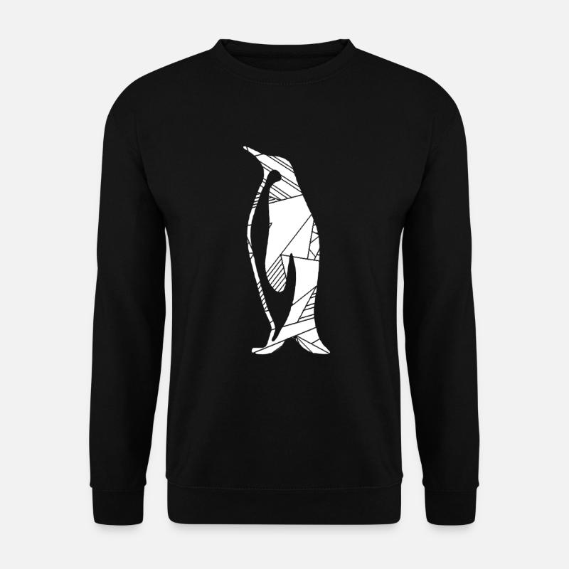 Geometrischer Pinguin - Unisex Pullover - Schwarz