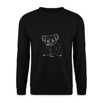 koala - Sweat-shirt Unisexe - noir - Devant - Alina (178cm) & Michal (187cm)