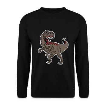 T-REX - Thyrannosaurus Rex Brown - Unisex Sweatshirt - black - Front - Alina (178cm) & Michal (187cm)