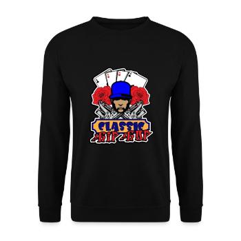 Hip Hop Classic - Unisex Pullover - Schwarz - Vorne - Alina (178cm) & Michal (187cm)