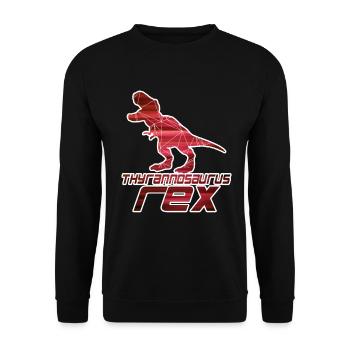 T-REX - Thyrannosaurus Rex - Sweat-shirt Unisexe - noir - Devant - Alina (178cm) & Michal (187cm)