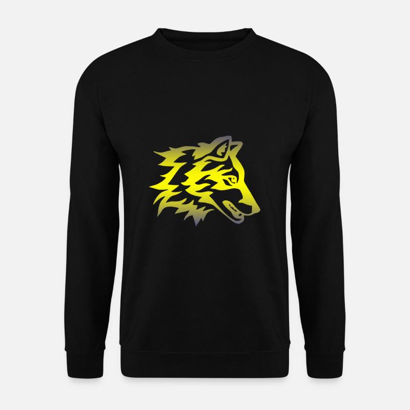 Wolf - Wolfskontur - Unisex Pullover - Schwarz