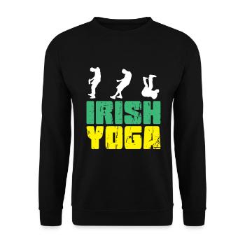 The Irish Yoga - Unisex Pullover - Schwarz - Vorne - Alina (178cm) & Michal (187cm)