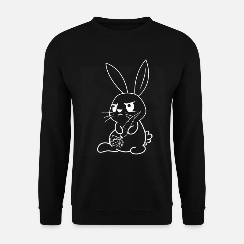 Rabbit with carrot - Unisex Sweatshirt - black